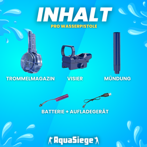AquaSiege Wasserpistolen – Dein Sommermoment jetzt in deiner Hand.