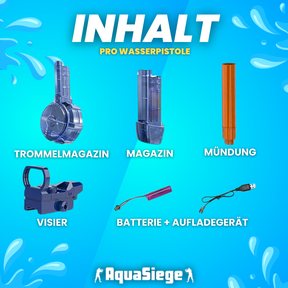 AquaSiege Wasserpistolen – Dein Sommermoment jetzt in deiner Hand.
