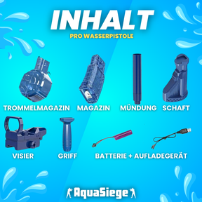 AquaSiege Wasserpistolen – Dein Sommermoment jetzt in deiner Hand.